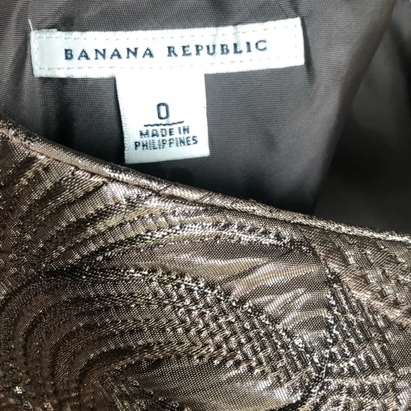 Banana Republic Metallic Dark Gold Dress - Picture 6 of 8